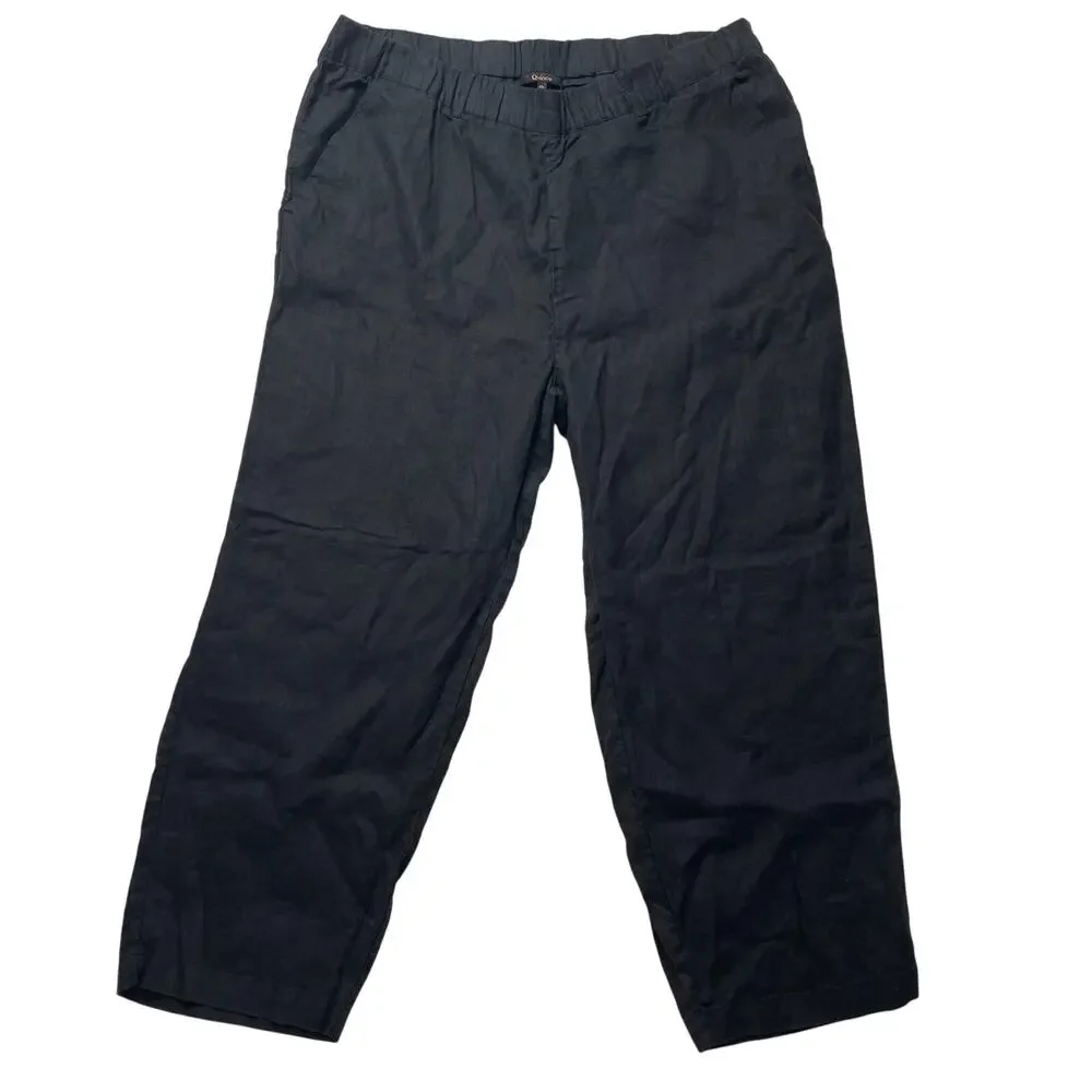 Quince European Linen Pants Black Size XL Women's